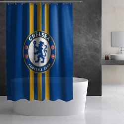 Шторка для душа FC Chelsea: Gold Lines, цвет: 3D-принт — фото 2