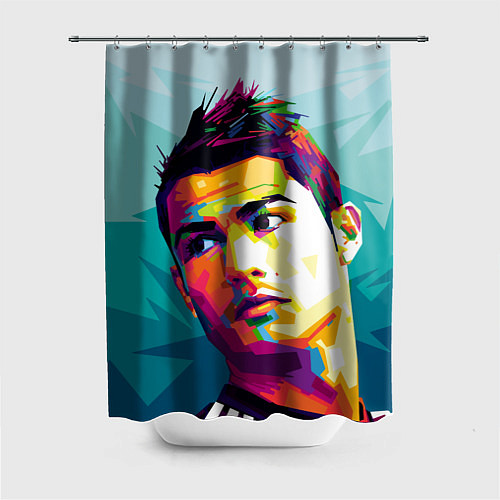 Шторка для ванной Cristiano Ronaldo Art / 3D-принт – фото 1