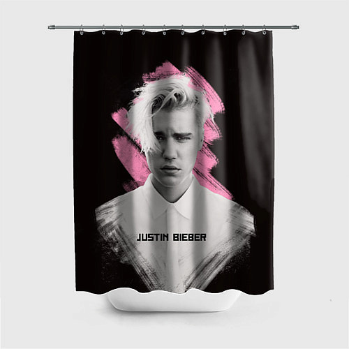 Шторка для ванной Justin Bieber: Pink Splash / 3D-принт – фото 1