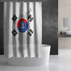 Шторка для душа Сборная Кореи, цвет: 3D-принт — фото 2