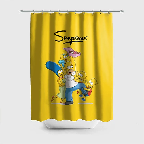 Шторка для ванной Simpsons Family / 3D-принт – фото 1