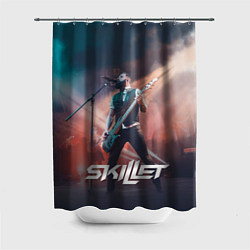 Шторка для душа Skillet: John Cooper, цвет: 3D-принт