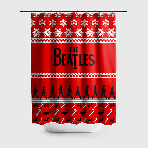 Шторка для ванной The Beatles: New Year / 3D-принт – фото 1