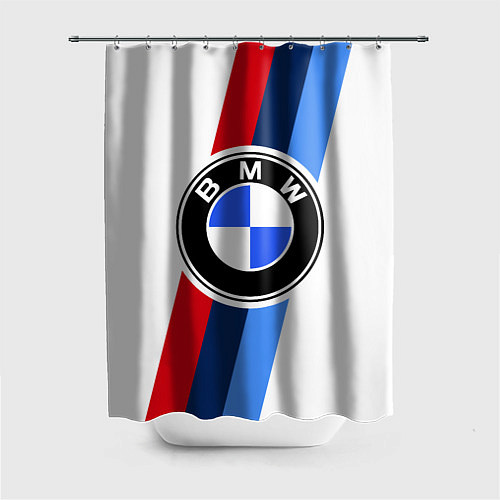 Шторка для ванной BMW M: White Sport / 3D-принт – фото 1