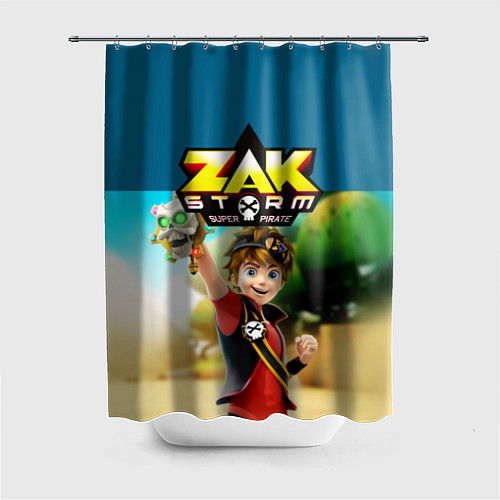 Шторка для ванной Zak Storm / 3D-принт – фото 1