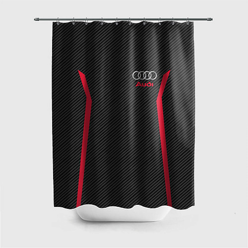 Шторка для ванной Audi: Black Carbon / 3D-принт – фото 1