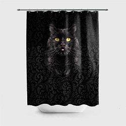 Шторка для ванной Чёрный котик