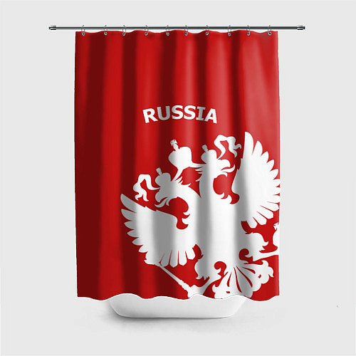 Шторка для ванной Russia: Red & White / 3D-принт – фото 1