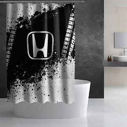 Шторка для душа Honda: Black Spray, цвет: 3D-принт — фото 2