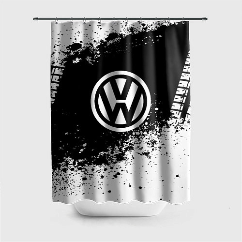 Шторка для ванной Volkswagen: Black Spray / 3D-принт – фото 1