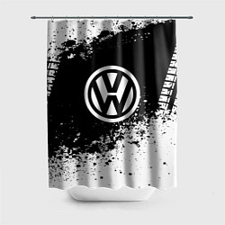 Шторка для душа Volkswagen: Black Spray, цвет: 3D-принт