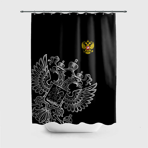 Шторка для ванной Russia: Black Edition / 3D-принт – фото 1