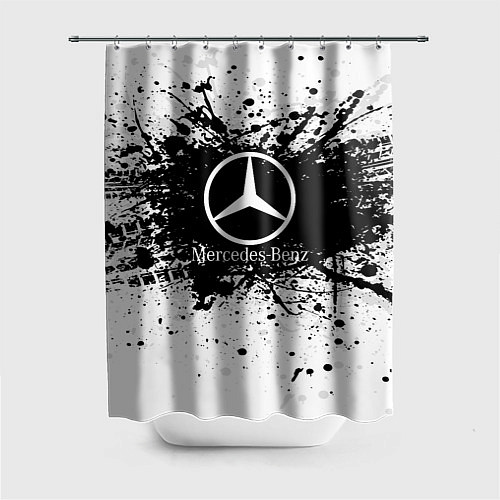 Шторка для ванной Mercedes-Benz: Black Spray / 3D-принт – фото 1