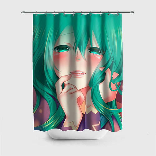 Шторка для ванной Miku Ahegao / 3D-принт – фото 1