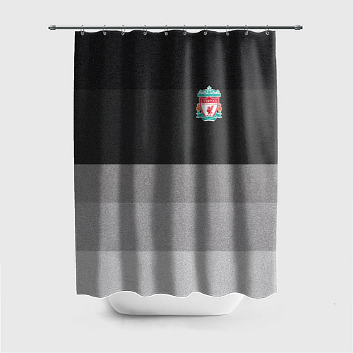 Шторка для ванной ФК Ливерпуль: Серый стиль / 3D-принт – фото 1