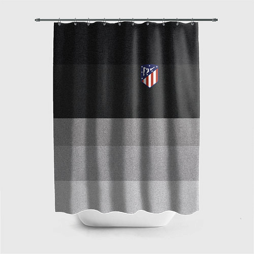 Шторка для ванной ФК Атлетико Мадрид: Серый стиль / 3D-принт – фото 1