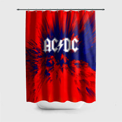 Шторка для душа AC/DC: Red & Blue, цвет: 3D-принт