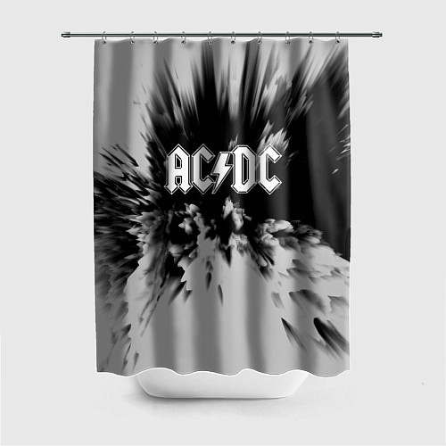 Шторка для ванной AC/DC: Grey & Black / 3D-принт – фото 1