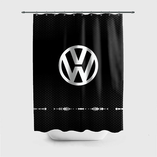 Шторка для ванной Volkswagen: Black Abstract / 3D-принт – фото 1