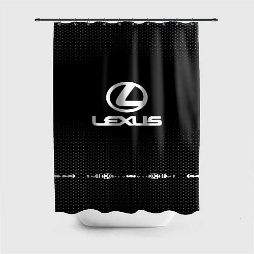 Шторка для ванной Lexus: Black Abstract / 3D-принт – фото 1