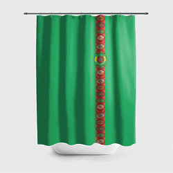 Шторка для ванной Туркменистан, лента с гербом