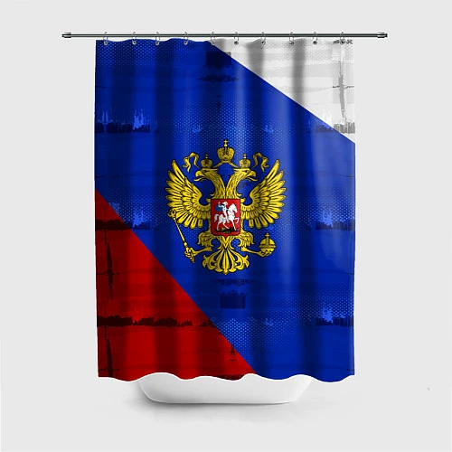 Шторка для ванной Россия: триколор / 3D-принт – фото 1