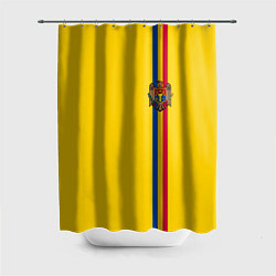 Шторка для душа Молдавия: лента с гербом, цвет: 3D-принт