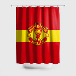 Шторка для душа FC Man United: Red Style, цвет: 3D-принт