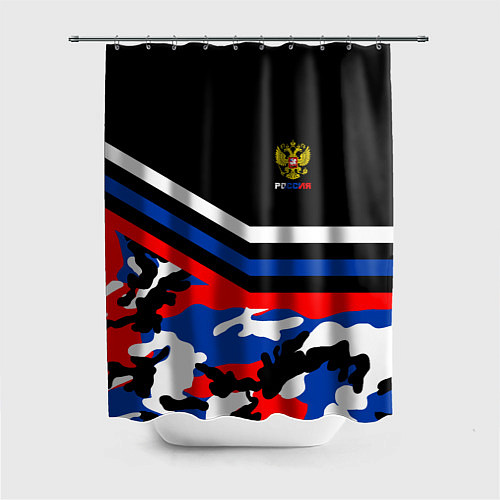 Шторка для ванной Россия: Камуфляж / 3D-принт – фото 1