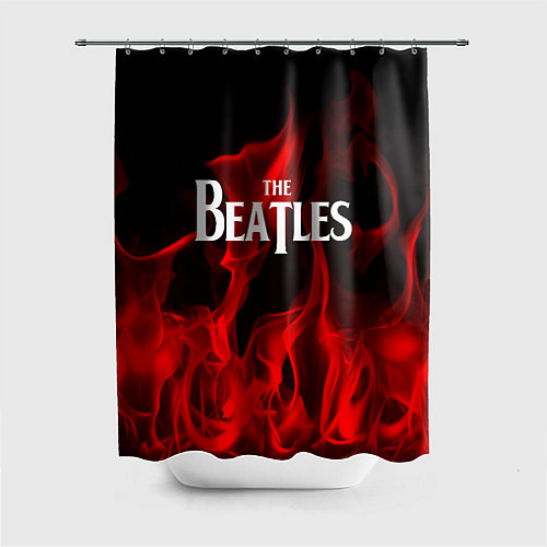 Шторка для ванной The Beatles: Red Flame / 3D-принт – фото 1