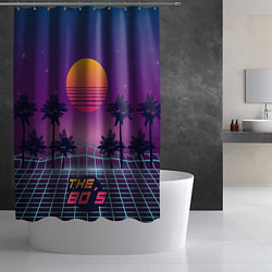 Шторка для душа The 80s Beach, цвет: 3D-принт — фото 2