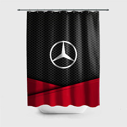 Шторка для душа Mercedes Benz: Grey Carbon, цвет: 3D-принт