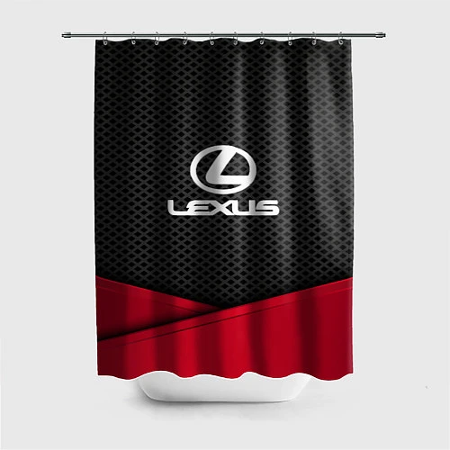 Шторка для ванной Lexus: Grey Carbon / 3D-принт – фото 1