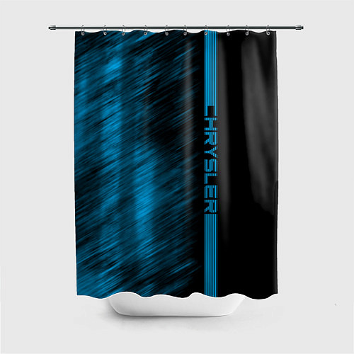Шторка для ванной Chrysler синие полосы / 3D-принт – фото 1