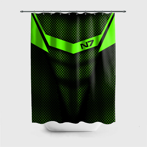 Шторка для ванной N7: Green Armor / 3D-принт – фото 1