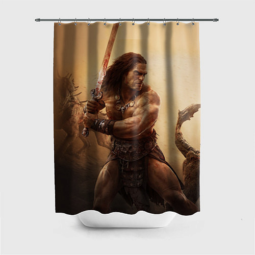 Шторка для ванной Конан-варвар / 3D-принт – фото 1
