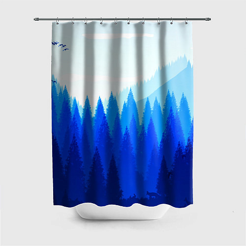 Шторка для ванной Firewatch: Cold Wood / 3D-принт – фото 1