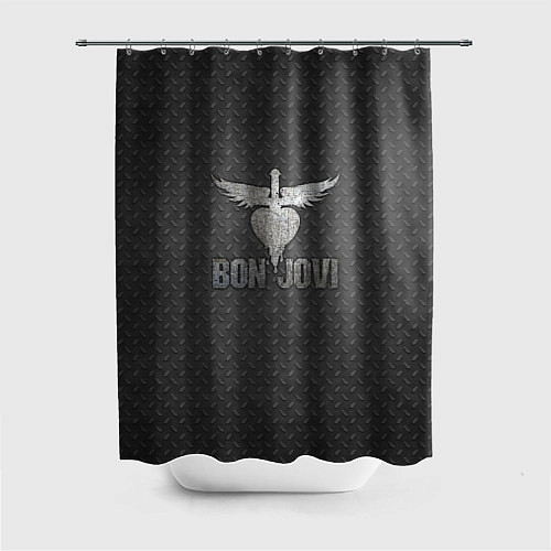 Шторка для ванной Bon Jovi: Metallic Style / 3D-принт – фото 1