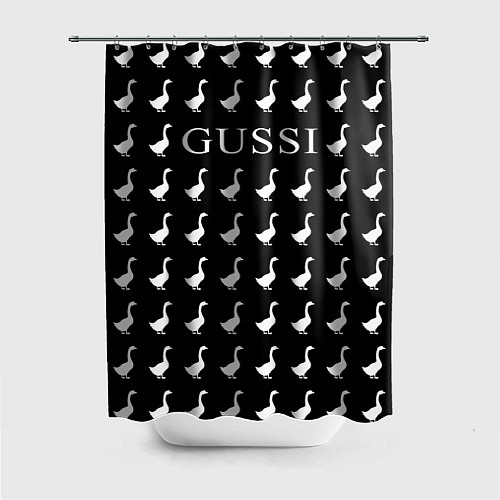 Шторка для ванной GUSSI Black / 3D-принт – фото 1
