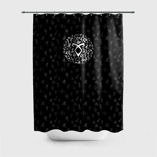 Шторка для ванной Dark Runes / 3D-принт – фото 1