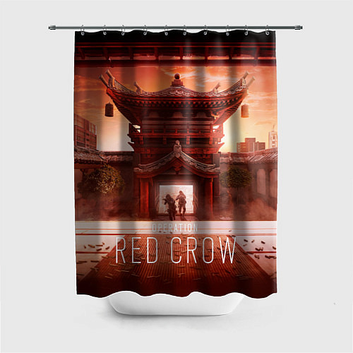 Шторка для ванной R6S: Red Crow / 3D-принт – фото 1