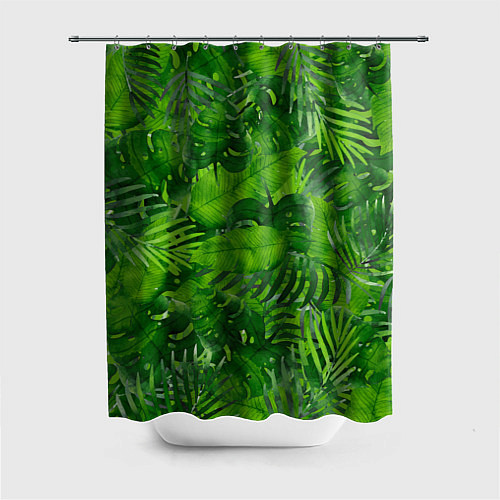 Шторка для ванной Тропический лес / 3D-принт – фото 1