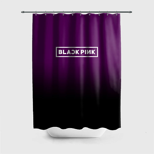 Шторка для ванной Black Pink: Violet Gradient / 3D-принт – фото 1