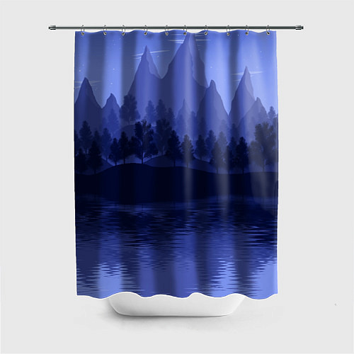 Шторка для ванной Firewatch Mountains / 3D-принт – фото 1