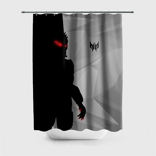Шторка для ванной Силуэт хищника / 3D-принт – фото 1