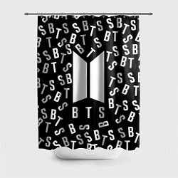 Шторка для душа BTS: Black Style, цвет: 3D-принт