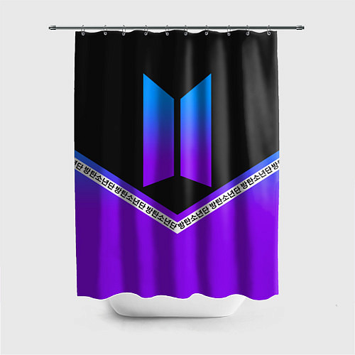 Шторка для ванной BTS: Neon Symbol / 3D-принт – фото 1