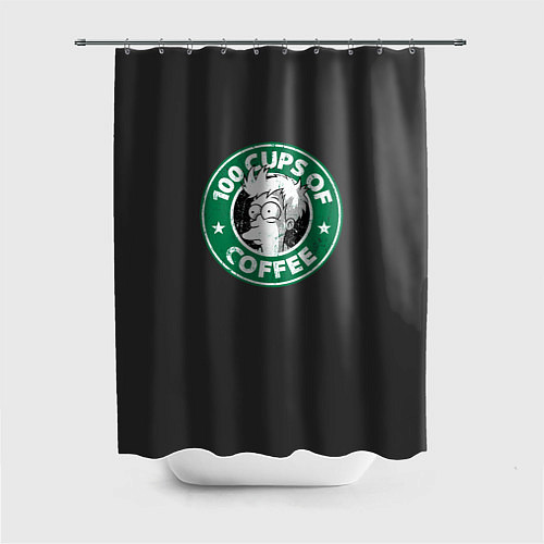 Шторка для ванной 100 cups of coffee / 3D-принт – фото 1