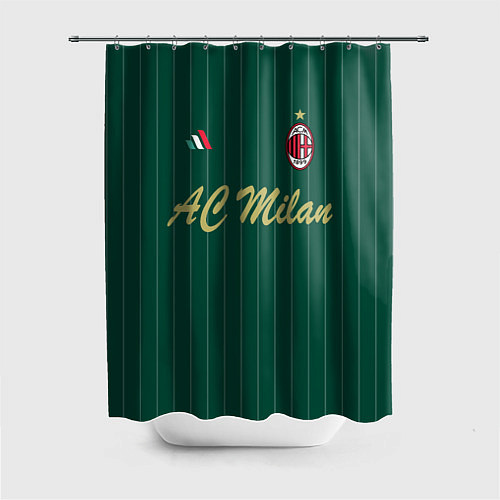 Шторка для ванной AC Milan: Green Form / 3D-принт – фото 1