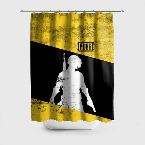 Шторка для ванной PUBG: Yellow Grunge / 3D-принт – фото 1